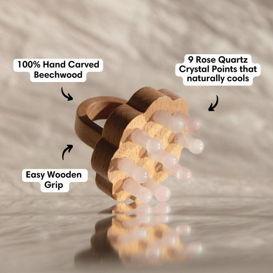 Rose Quartz Wood Massager