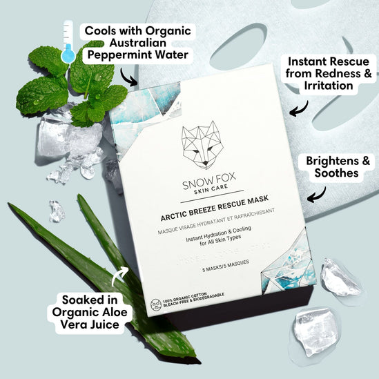 organic premium cotton biodegradable sheet mask snow fox skincare close up best clean beauty brand