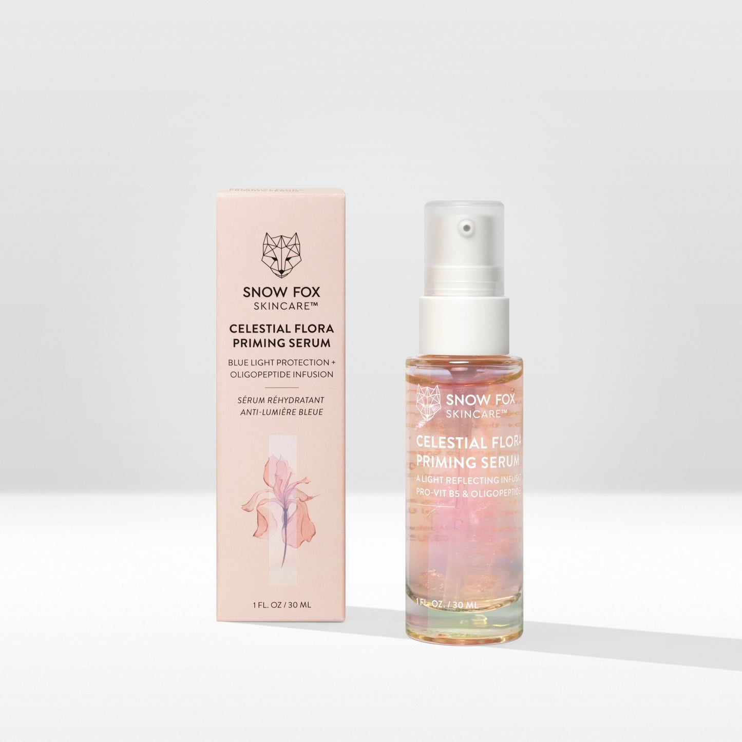 An anti-blue light protective brightening Serum enriched with a bouquet of floral antioxidants and glittering 3D-printed petals for an enhance, dewy glow.