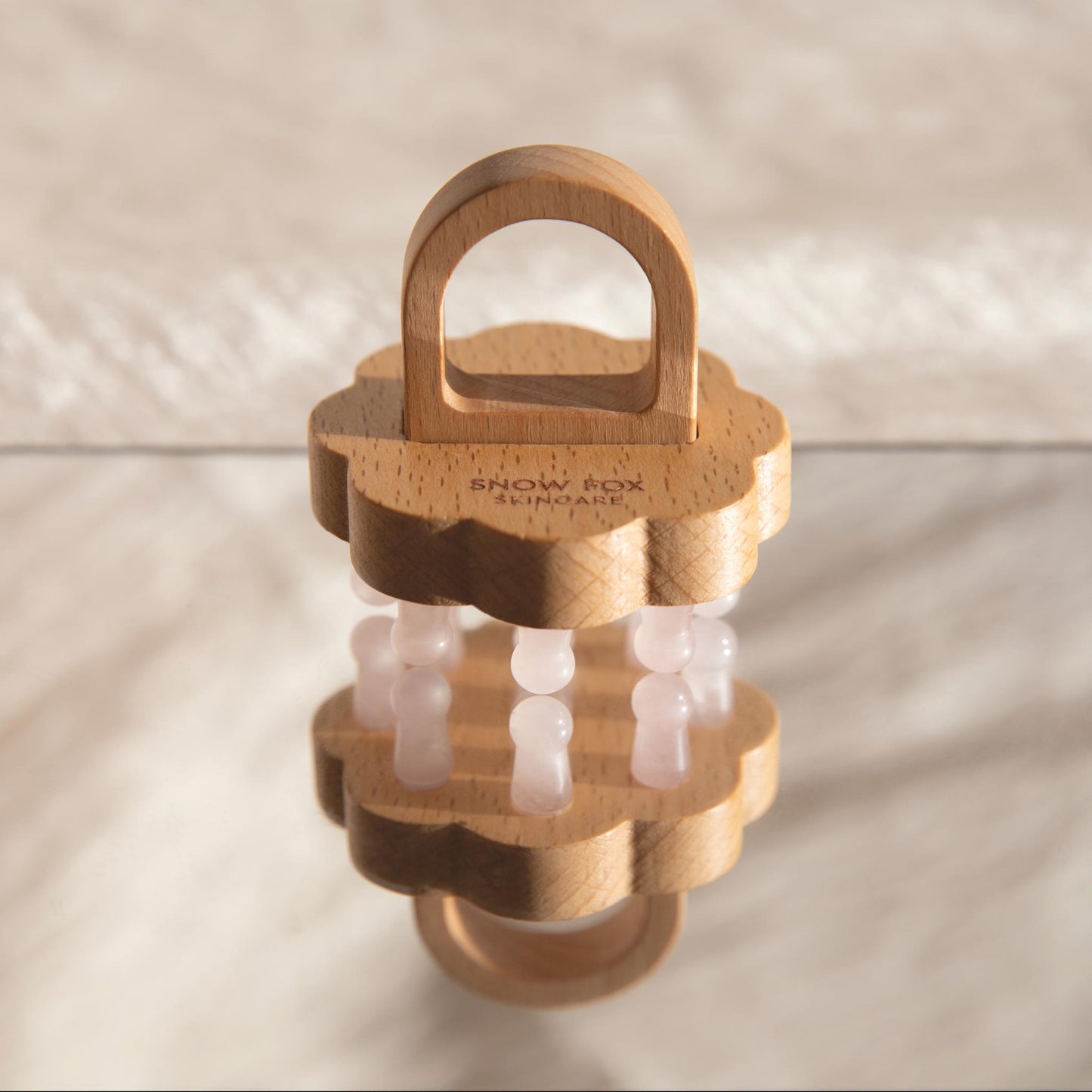 Rose Quartz Wood Massager